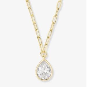 Melinda Maria Drop of Perfection Necklace Gold|White Diamondettes